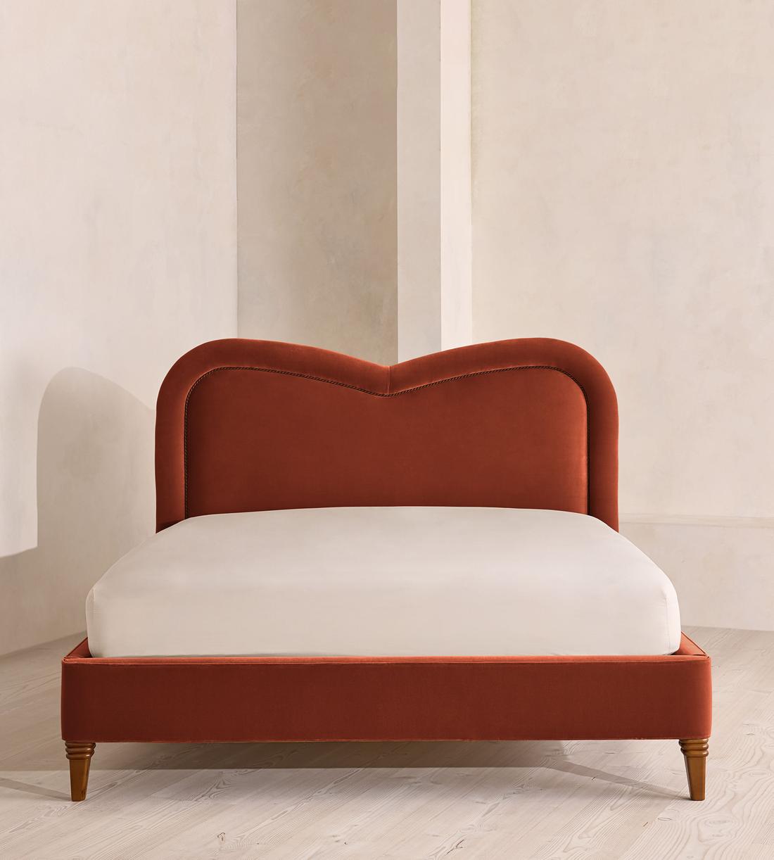 Keira Bed - King - Velvet - Rust - US - Listing - Image 2