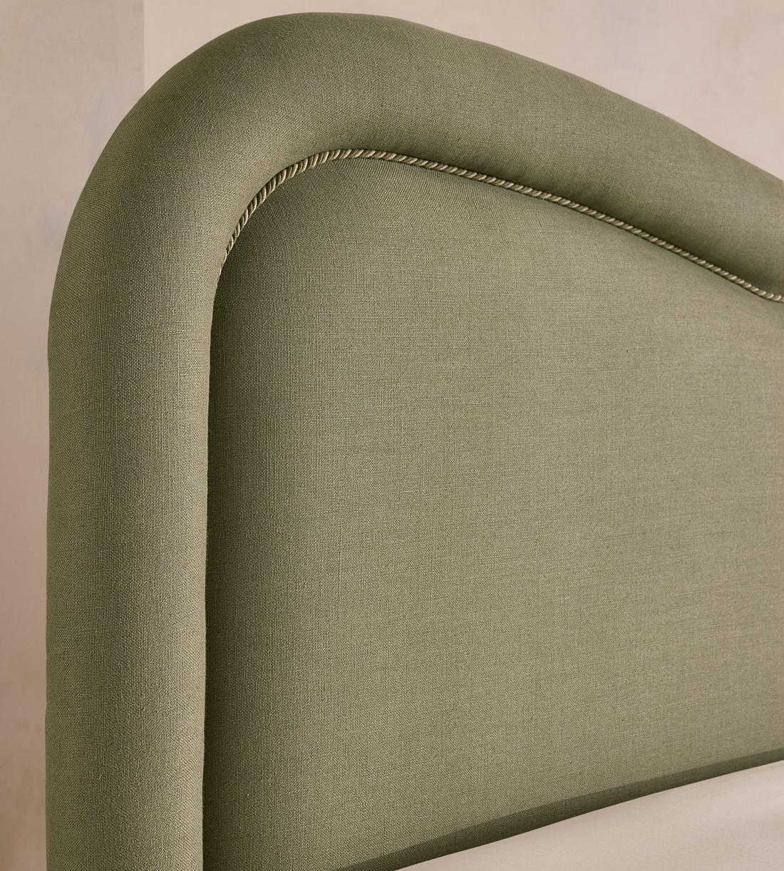 Keira Bed - King - Linen - Sage - UK - Images - Image 3