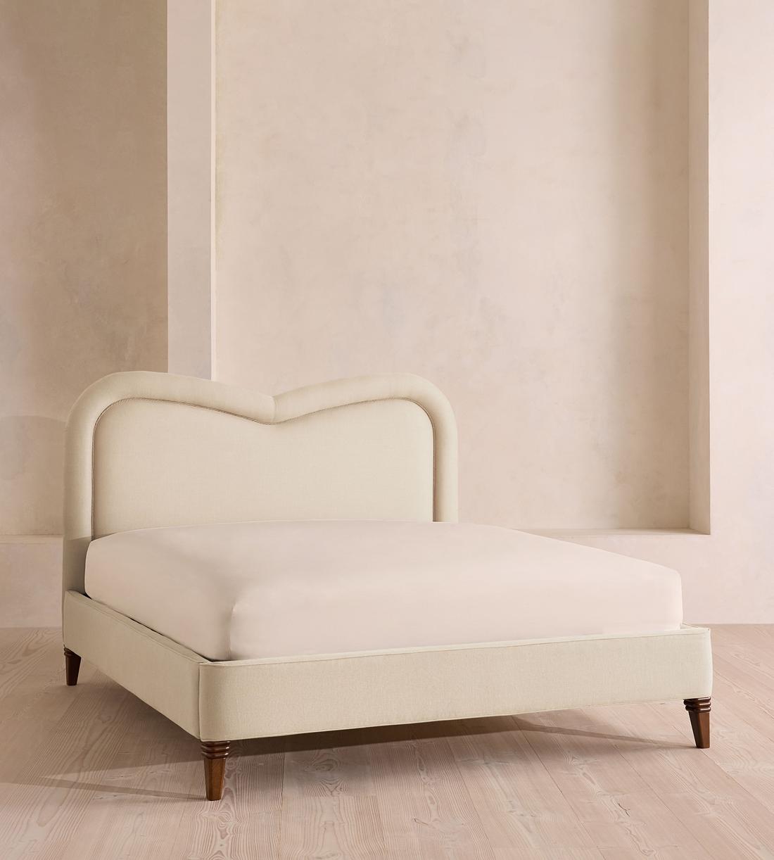 Keira Bed - Queen - Linen - Bisque - US - Listing - Image 1