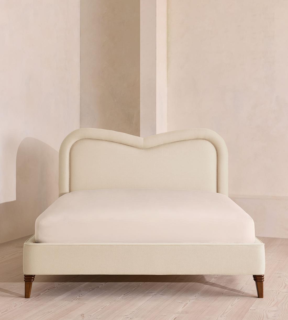 Keira Bed - Queen - Linen - Bisque - US - Listing - Image 2