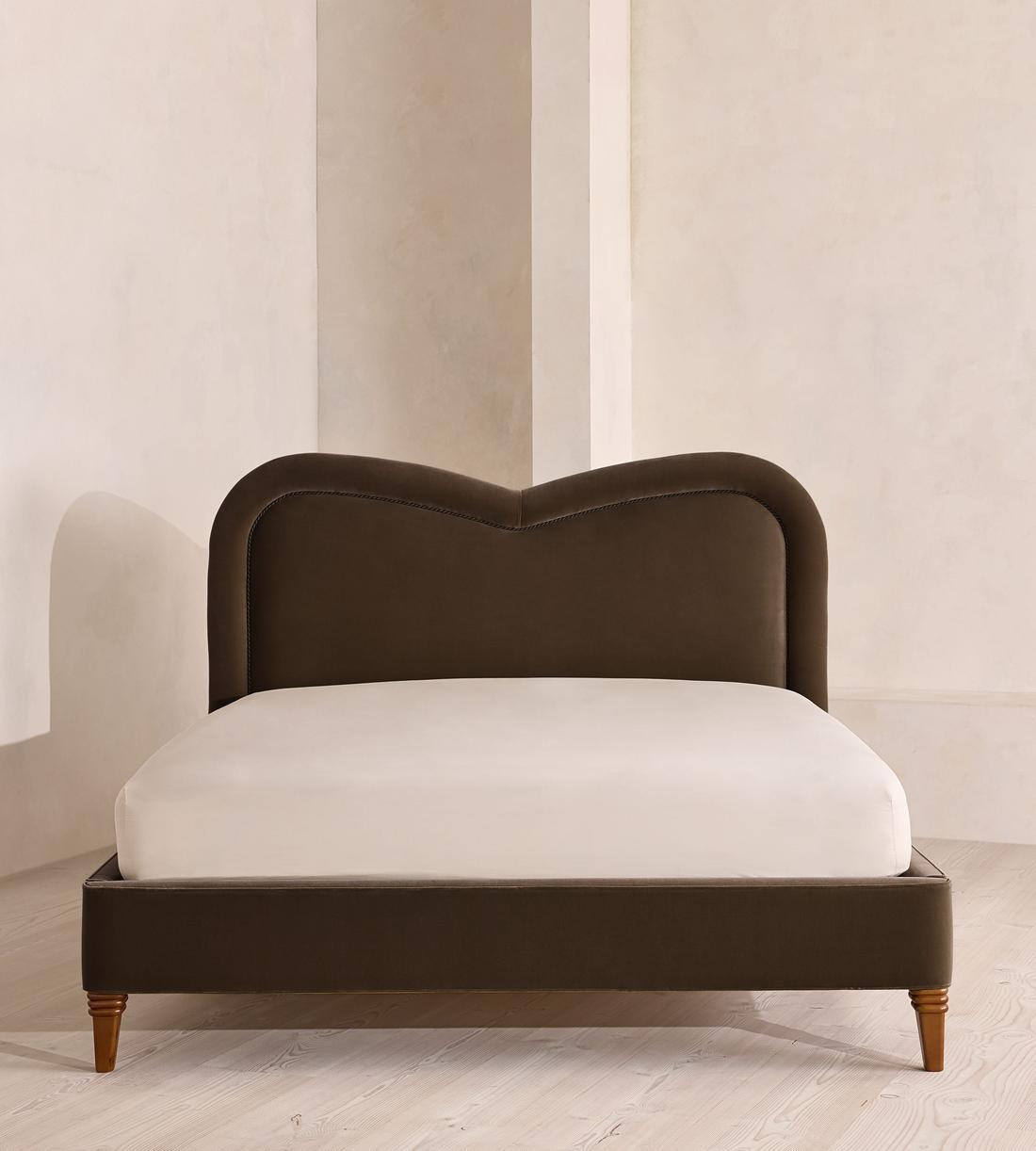 Keira Bed - King - Velvet - Chocolate - UK - Listing - Image 2