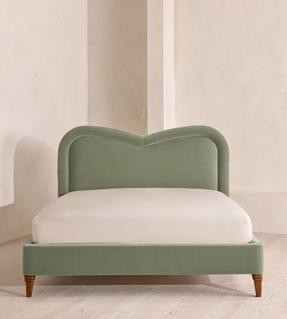 Keira Bed - Queen - Velvet - Seafoam - US - Listing - Image 2