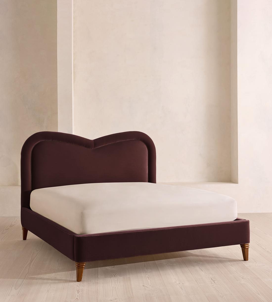 Keira Bed - King - Velvet - Aubergine - UK - Listing - Image 1
