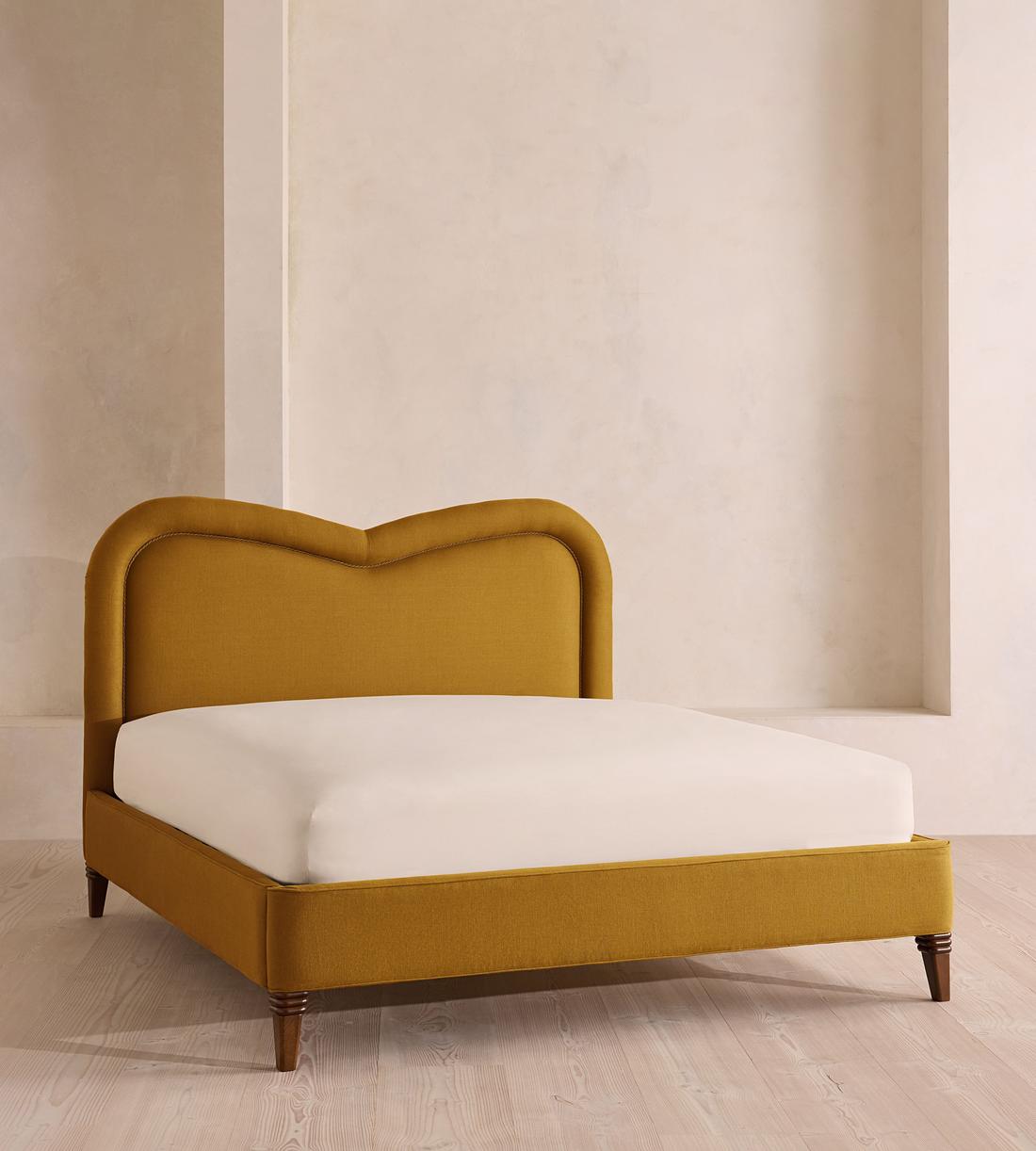Keira Bed - King - Linen - Turmeric - UK - Listing - Image 1