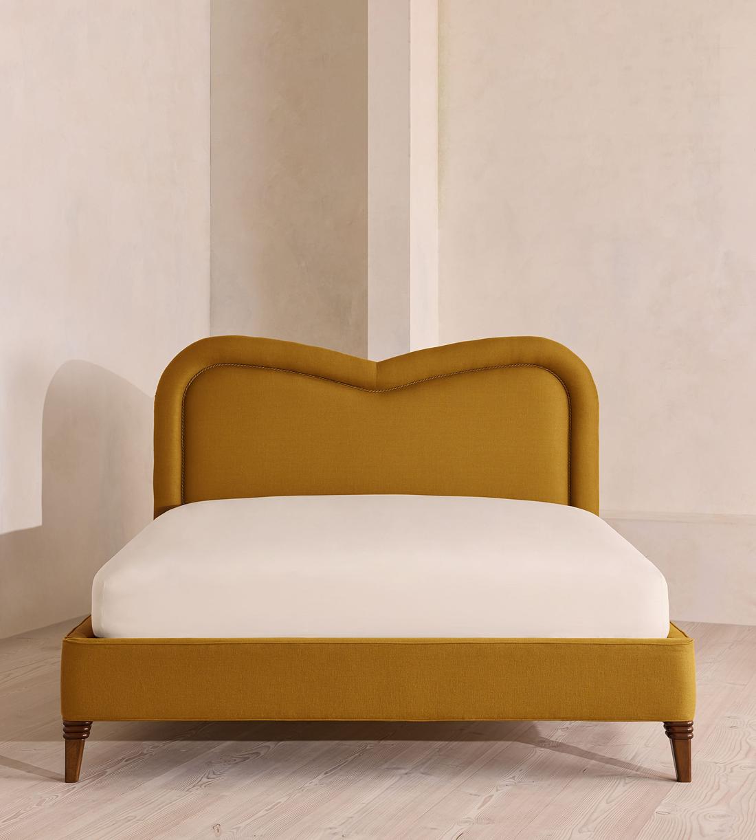 Keira Bed - King - Linen - Turmeric - UK - Listing - Image 2