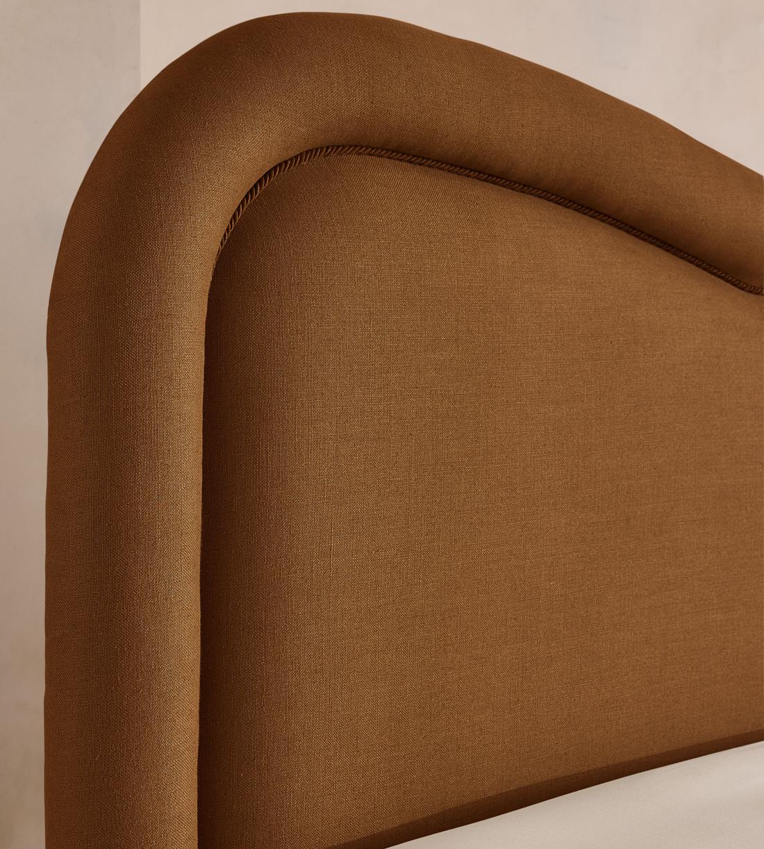 Keira Bed - King - Linen - Terracotta - UK - Images - Image 3