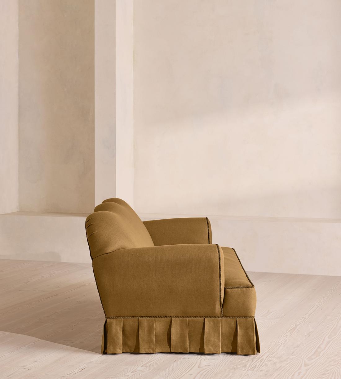Madelyn Three Seater Sofa - Linen - Ochre - UK - Images - Image 3