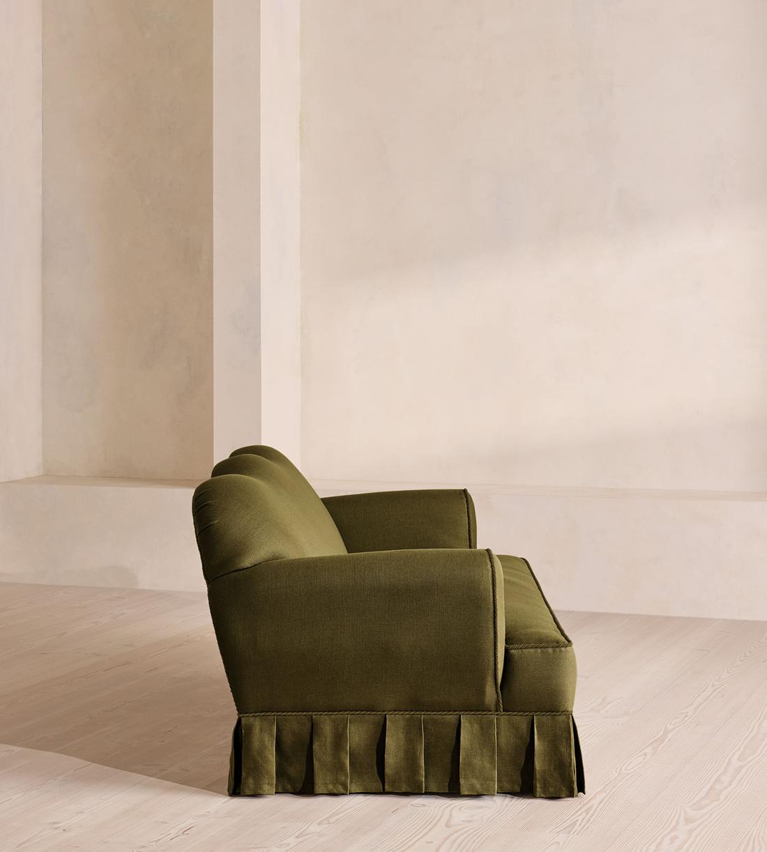 Madelyn Three Seater Sofa - Linen - Olive - UK - Images - Image 3