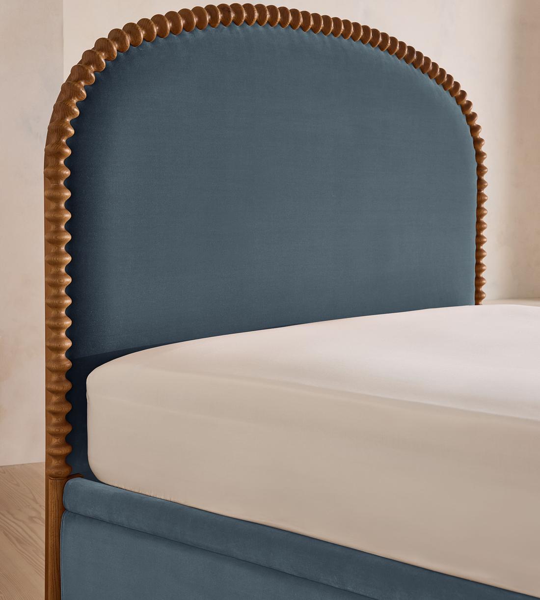 Mika Bed - King - Velvet - Grey Blue - Images - Image 3