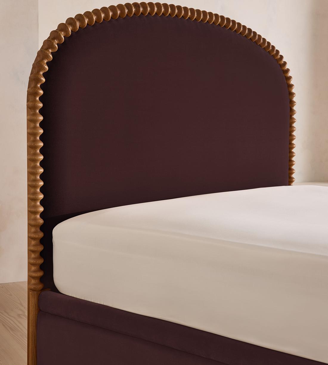 Mika Bed - King - Velvet - Aubergine - UK - Images - Image 3