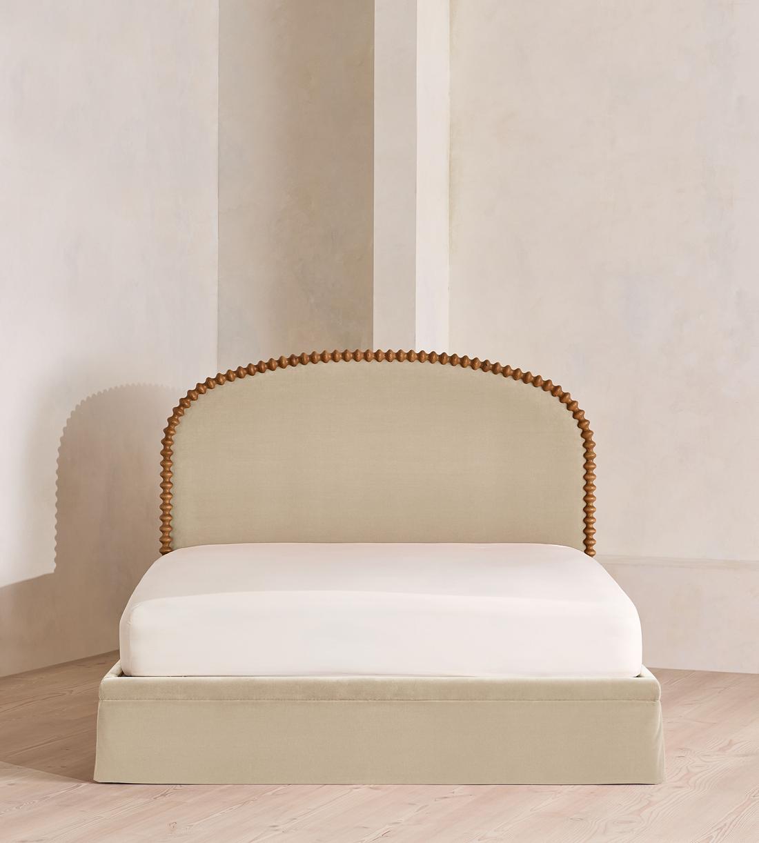 Mika Bed - King - Velvet - Oyster - US - Listing - Image 2