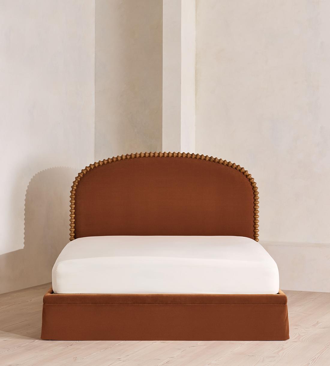 Mika Bed - King - Velvet - Cinnamon - UK - Listing - Image 2