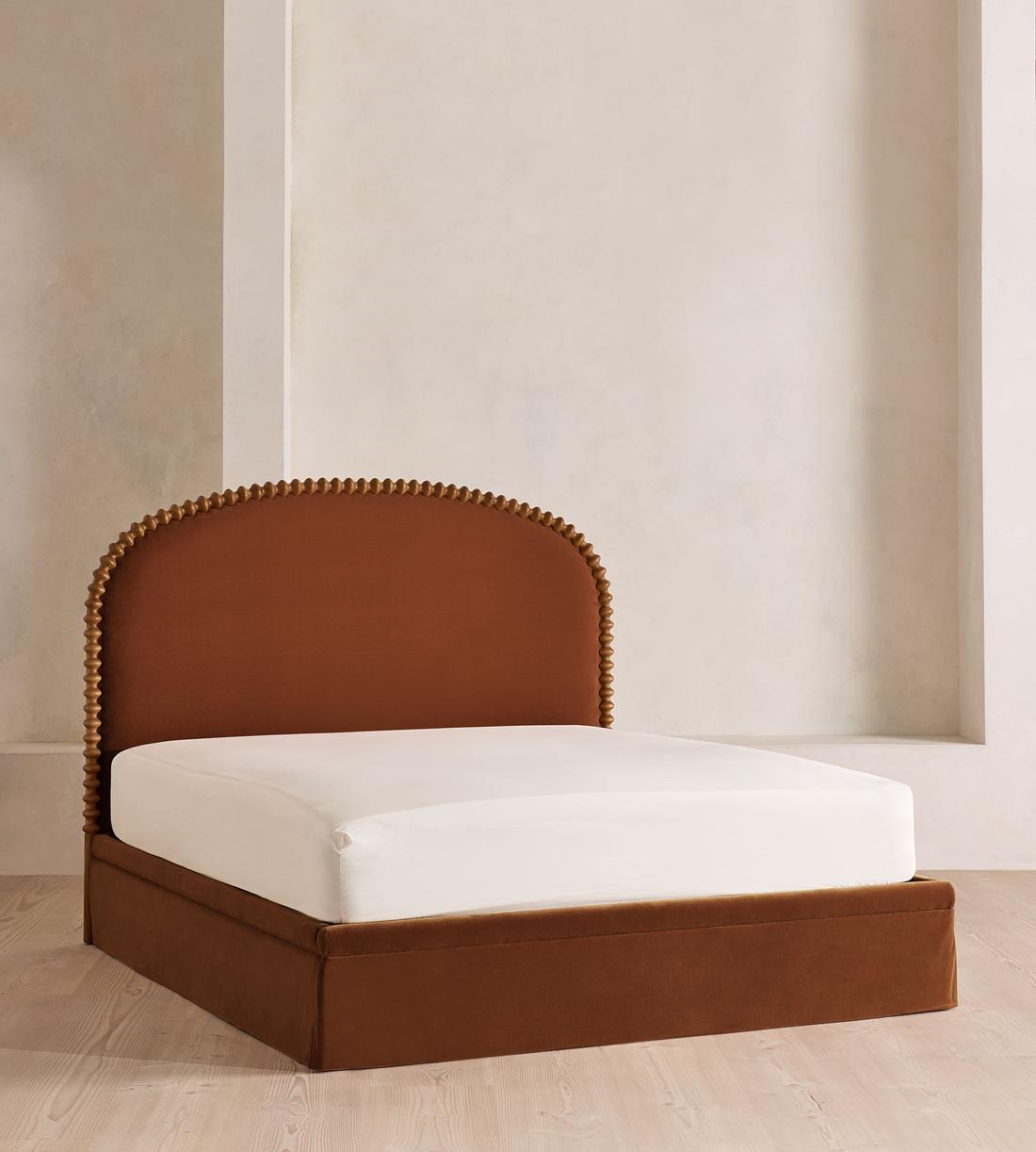 Mika Bed - King - Velvet - Cinnamon - US - Listing - Image 1