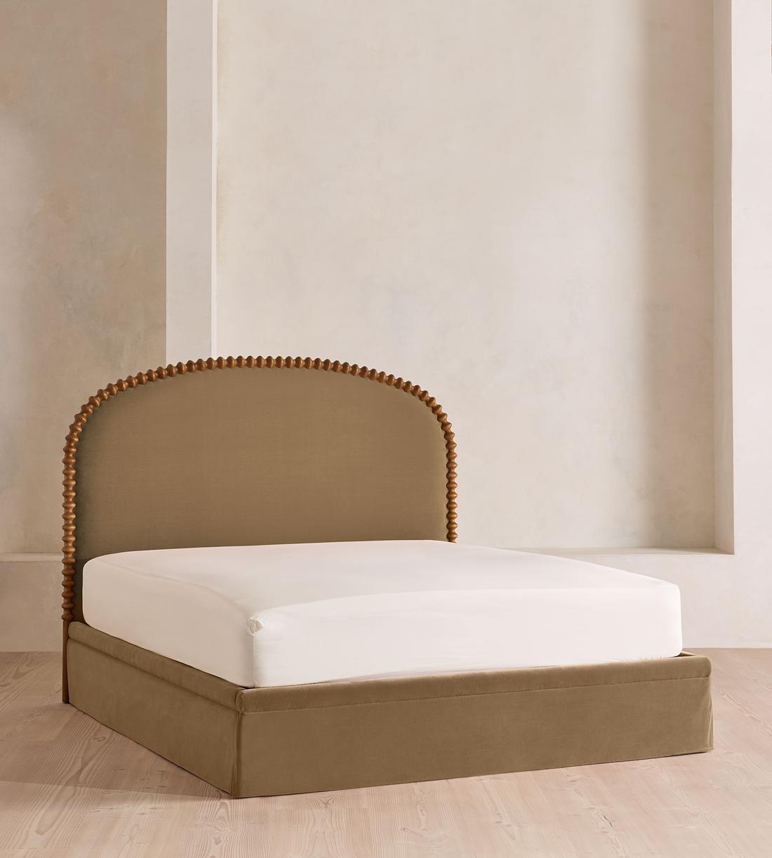 Mika Bed - King - Velvet - Truffle - UK - Listing - Image 1