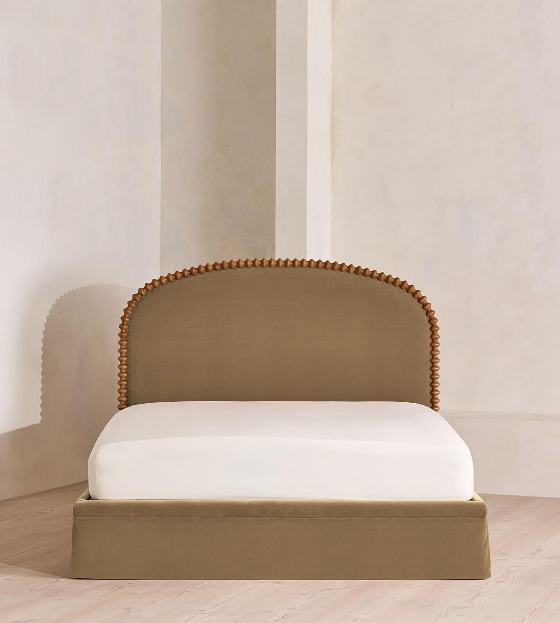 Mika Bed - King - Velvet - Truffle - US - Listing - Image 2