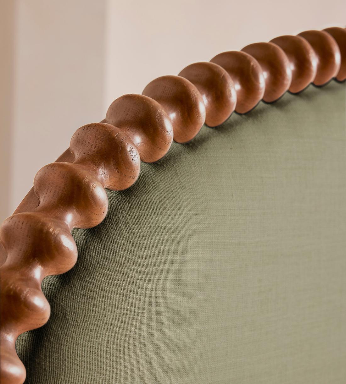 Mika Bed - King - Linen - Sage - Images - Image 4