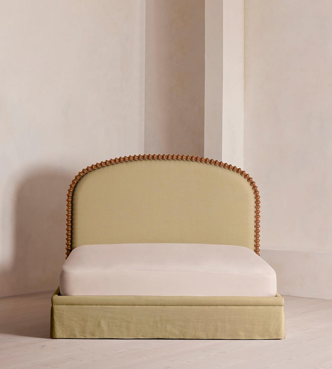 Mika Bed - King - Linen - Wheat - Listing - Image 2