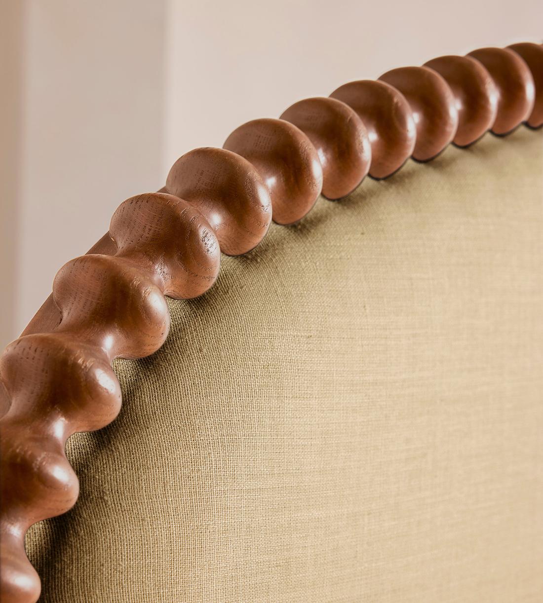 Mika Bed - King - Linen - Wheat - Images - Image 4