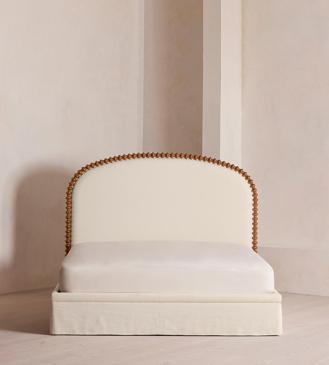 Mika Bed - King - Linen - Bisque - US - Listing - Image 1