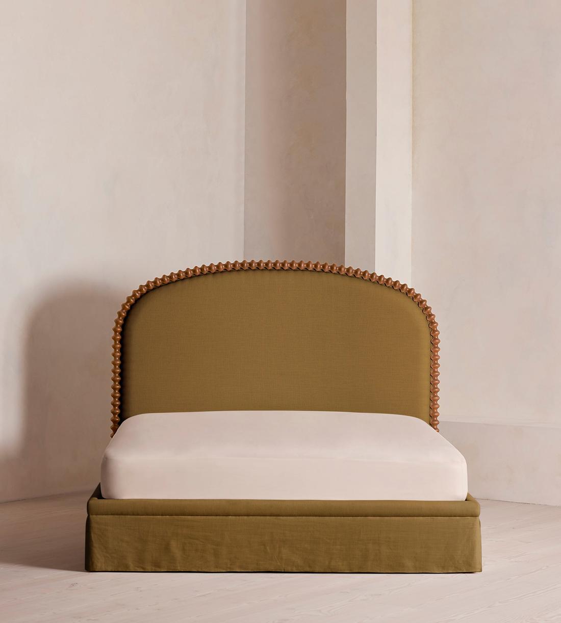 Mika Bed - King - Linen - Ochre - US - Listing - Image 2