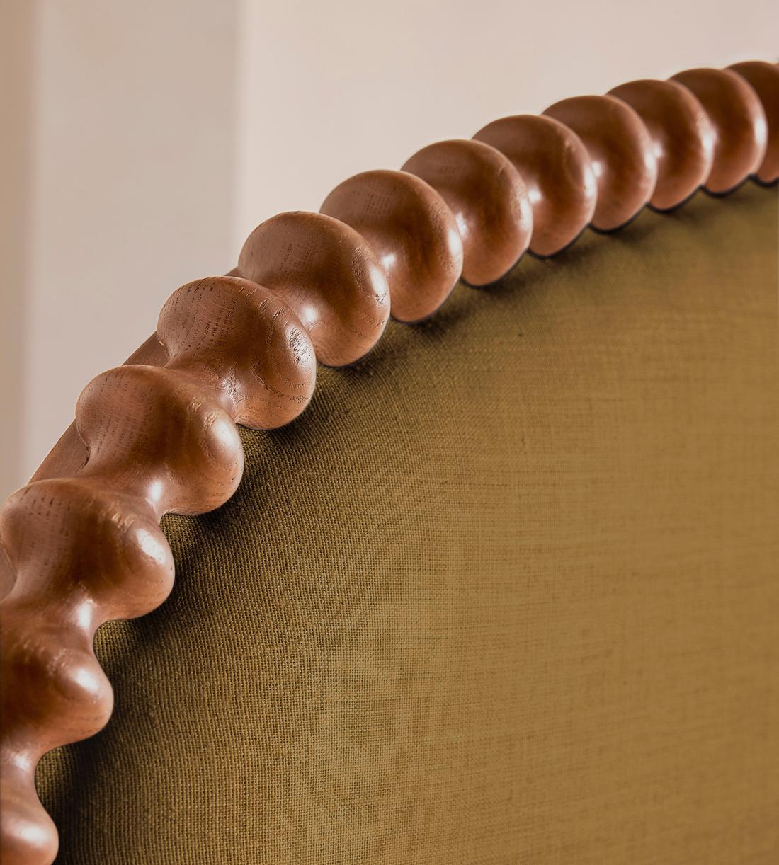 Mika Bed - King - Linen - Ochre - US - Images - Image 6