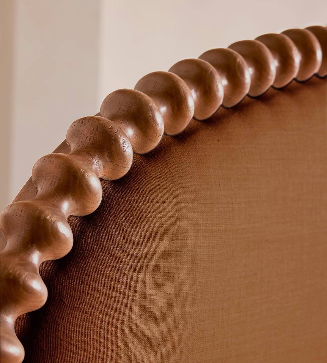 Mika Bed - King - Linen - Terracotta - UK - Images - Image 4