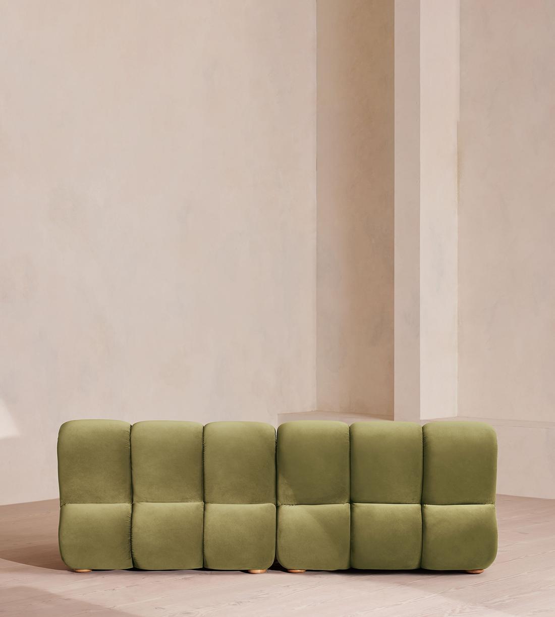 Noelle Modular Sofa - Four Seater - Velvet - Lichen - Images - Image 4