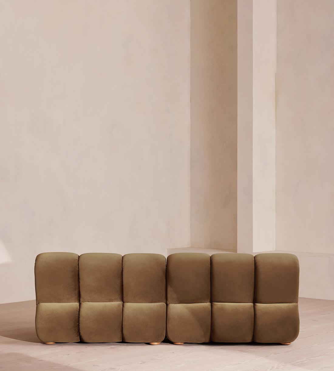 Noelle Sectional Sofa - Four Seater - Velvet - Truffle - US - Images - Image 4