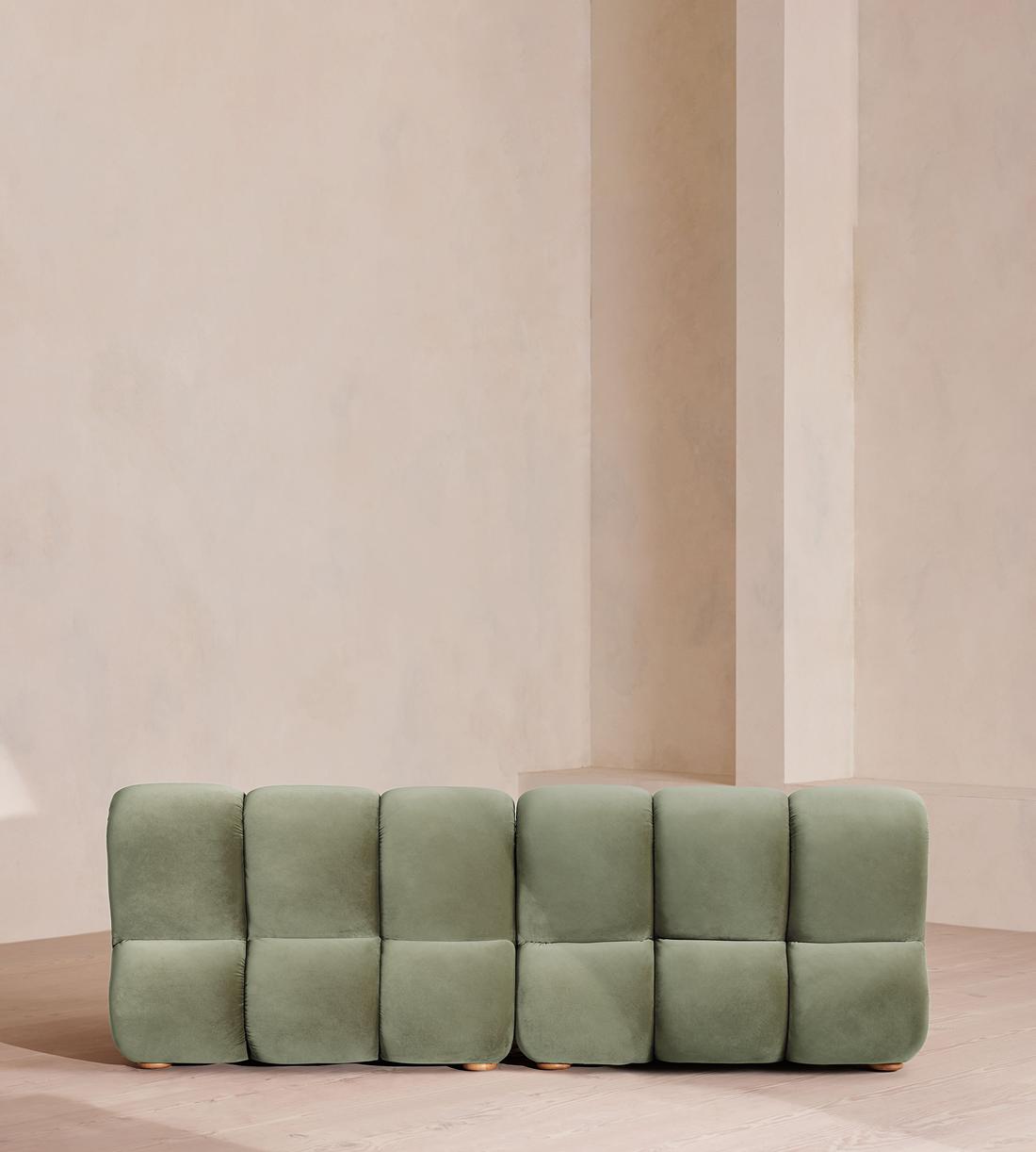 Noelle Modular Sofa - Four Seater - Velvet - Seafoam - UK - Images - Image 4