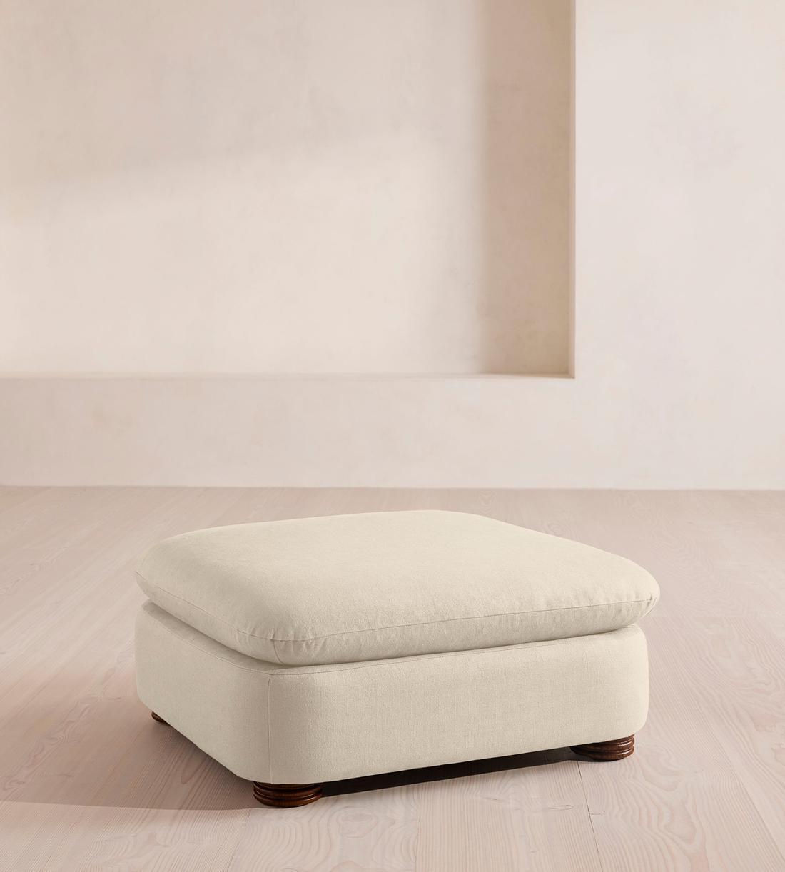 Rava Ottoman - Linen - Bisque - Listing - Image 2