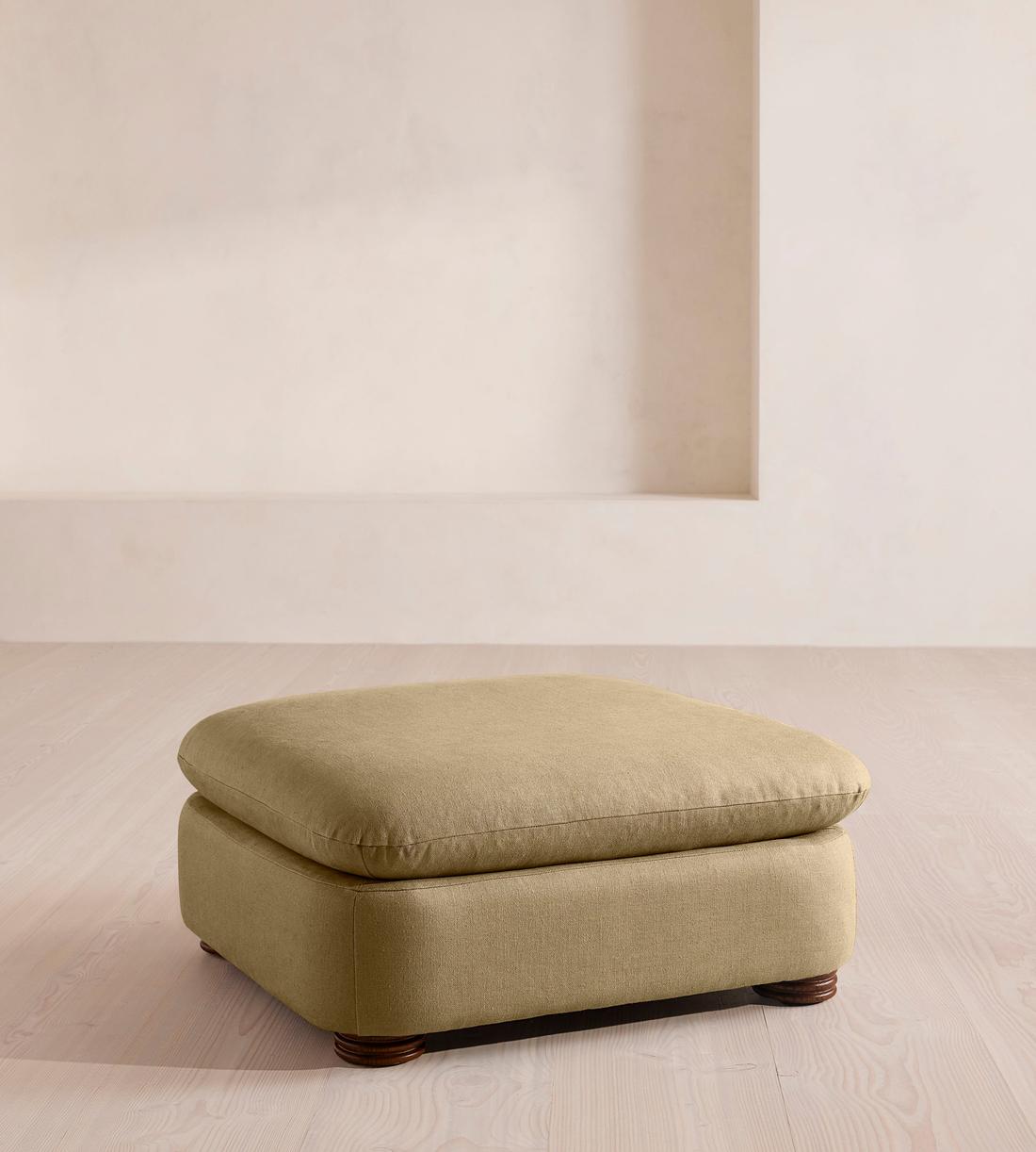 Rava Ottoman - Linen - Wheat - Listing - Image 2