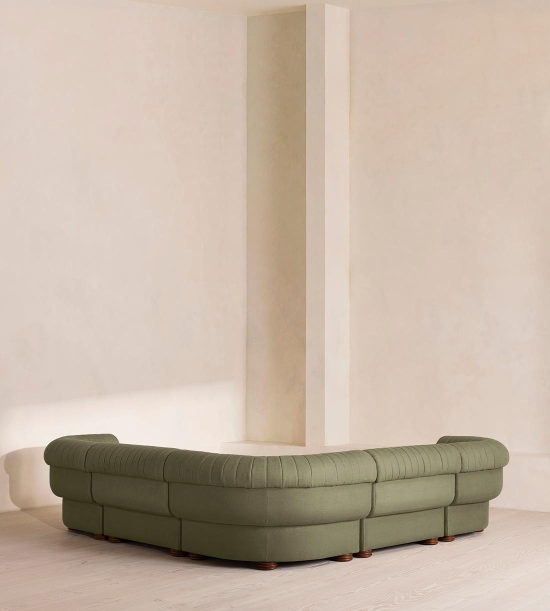 Rava Sectional Sofa - Corner Sofa - Linen - Sage - US - Images - Image 3
