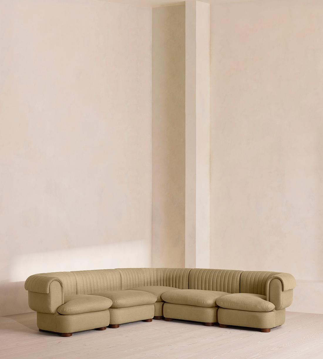 Rava Modular Sofa - Corner Sofa - Linen - Wheat - Listing - Image 1