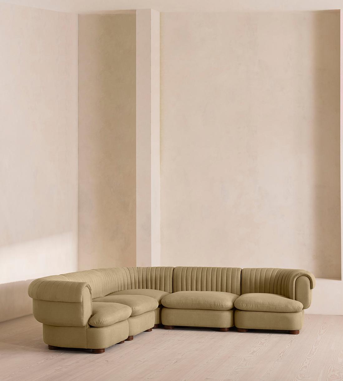 Rava Modular Sofa - Corner Sofa - Linen - Wheat - Listing - Image 2