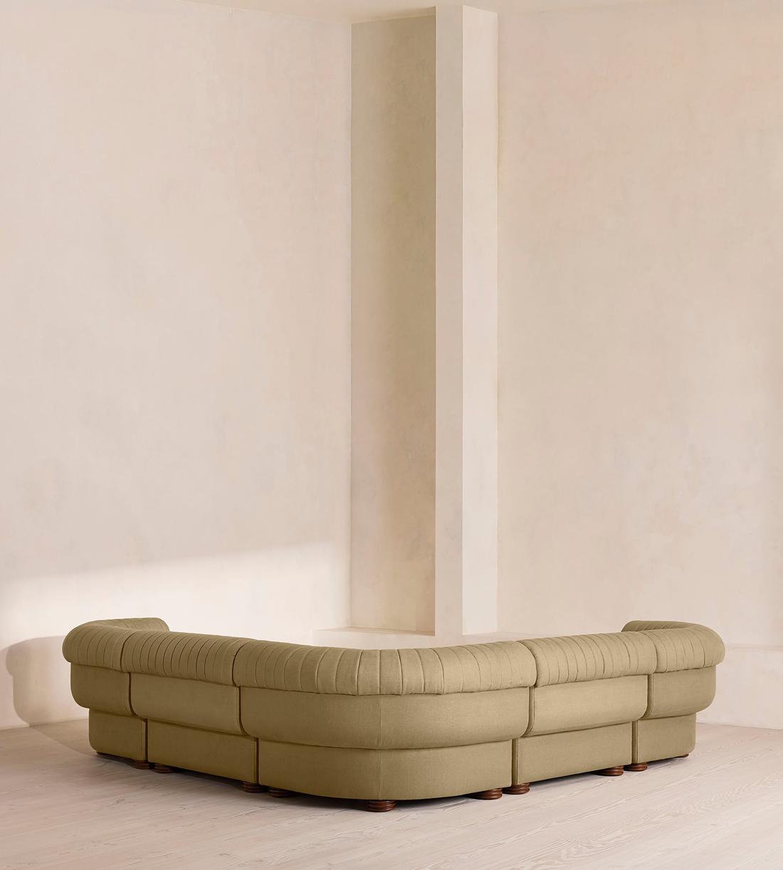 Rava Sectional Sofa - Corner Sofa - Linen - Wheat - US - Images - Image 3