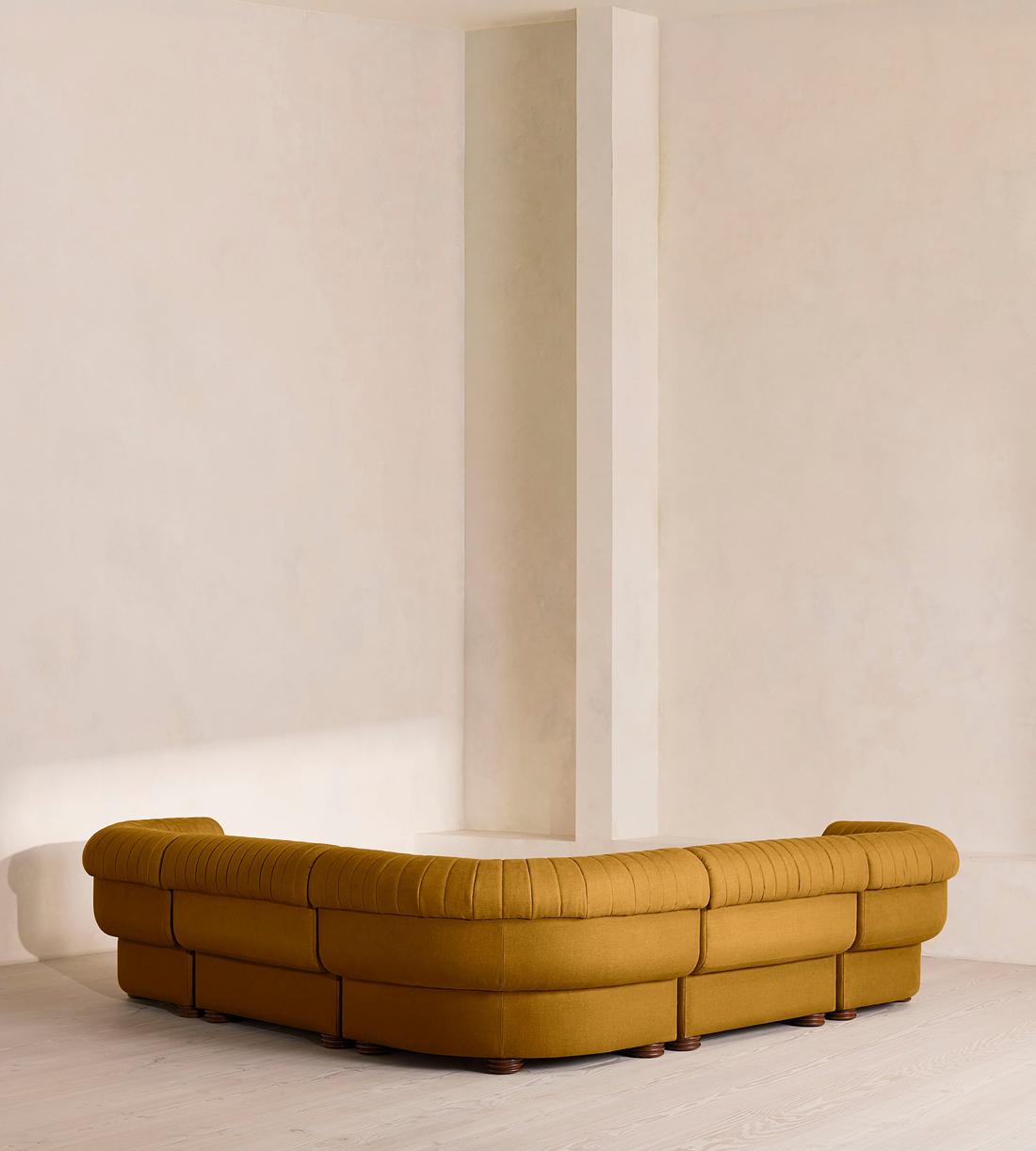 Rava Sectional Sofa - Corner Sofa - Linen - Turmeric - US - Images - Image 3