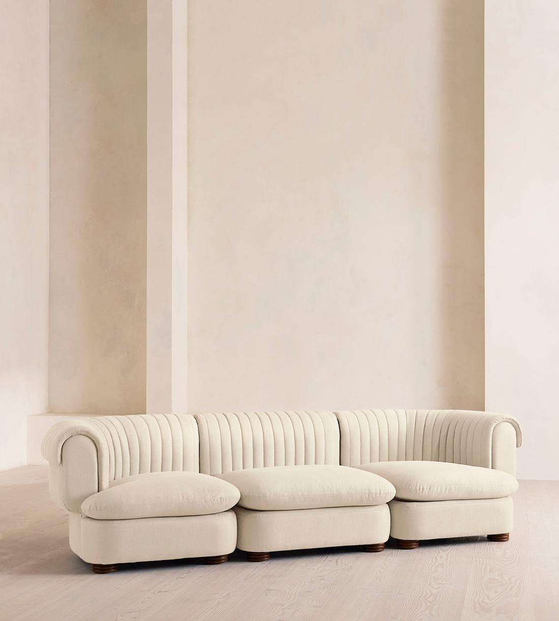 Rava Modular Sofa - Four Seater - Linen - Bisque - Listing - Image 2