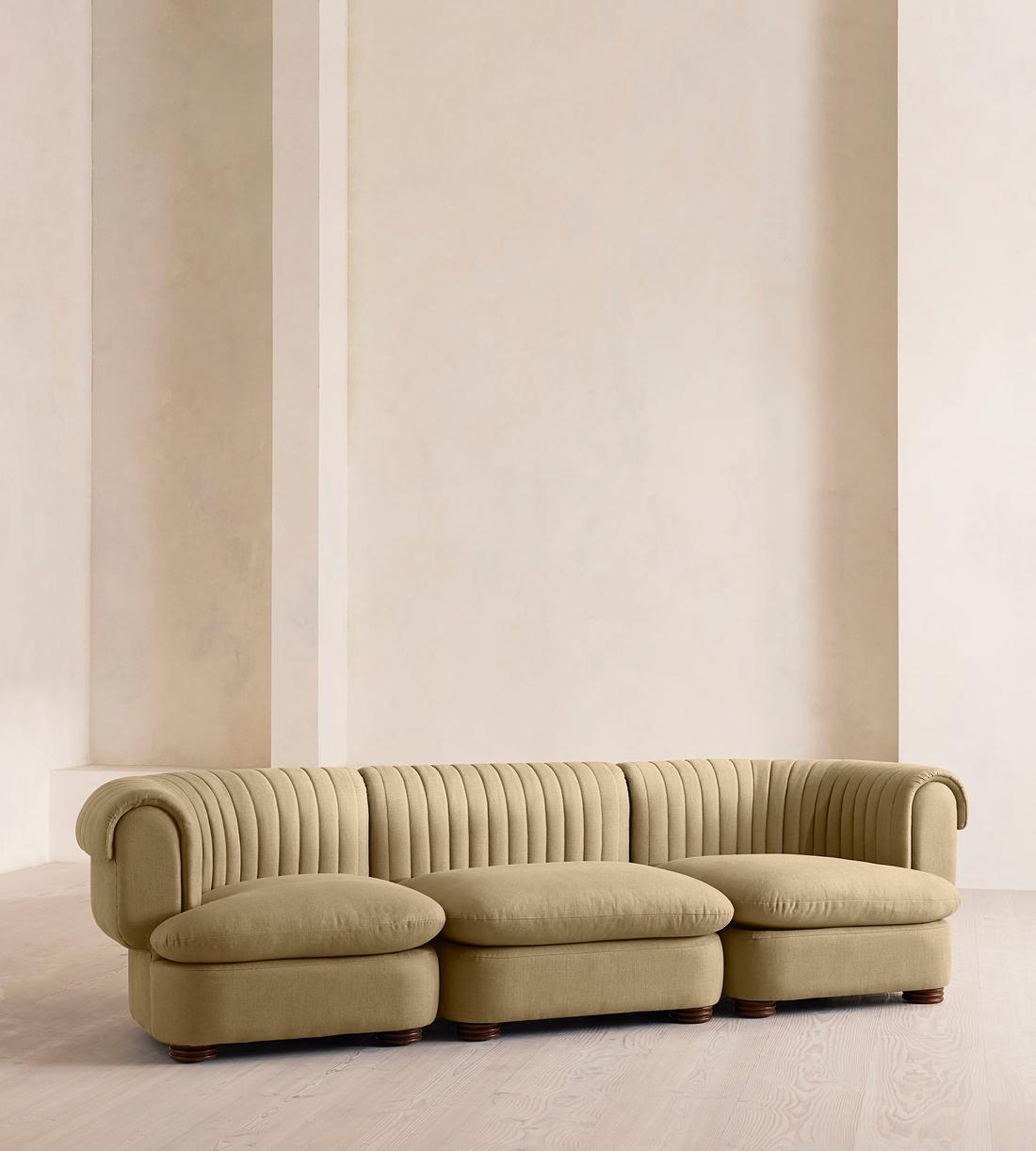 Rava Modular Sofa - Four Seater - Linen - Wheat - Listing - Image 2