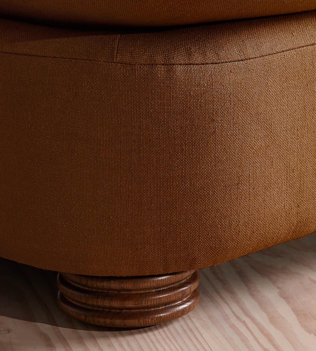 Rava Sectional Sofa - Four Seater - Linen - Terracotta - US - Images - Image 6