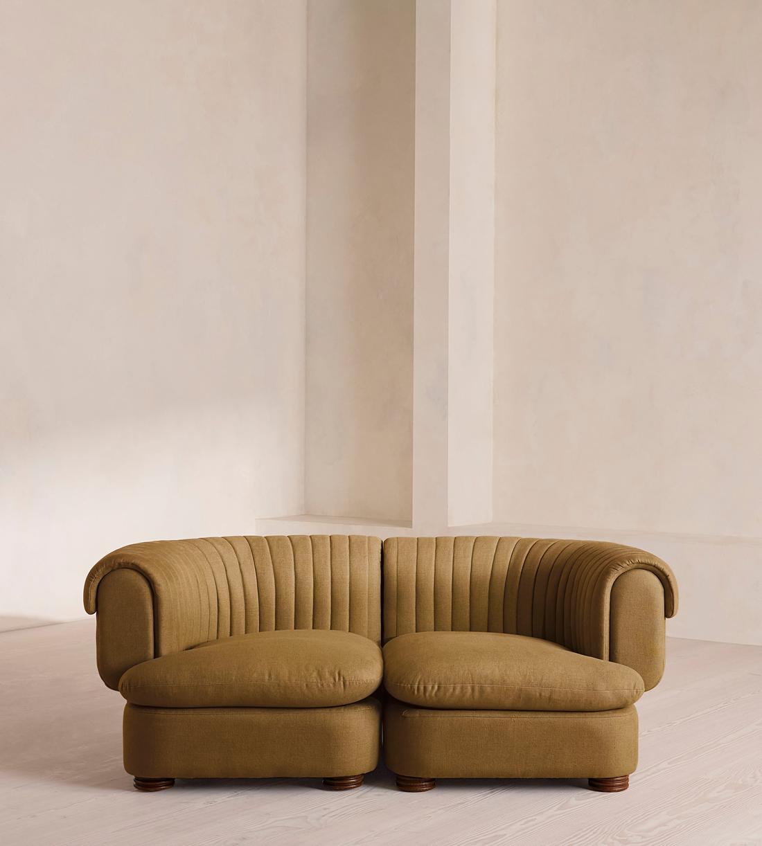 Rava Modular Sofa - Three Seater - Linen - Ochre - Listing - Image 1