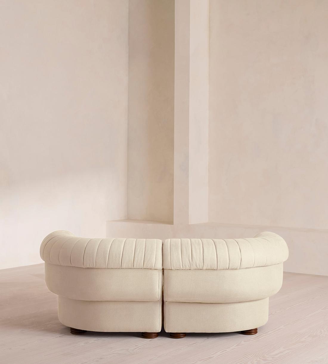 Rava Sectional Sofa - Three Seater - Linen - Bisque - US - Images - Image 4