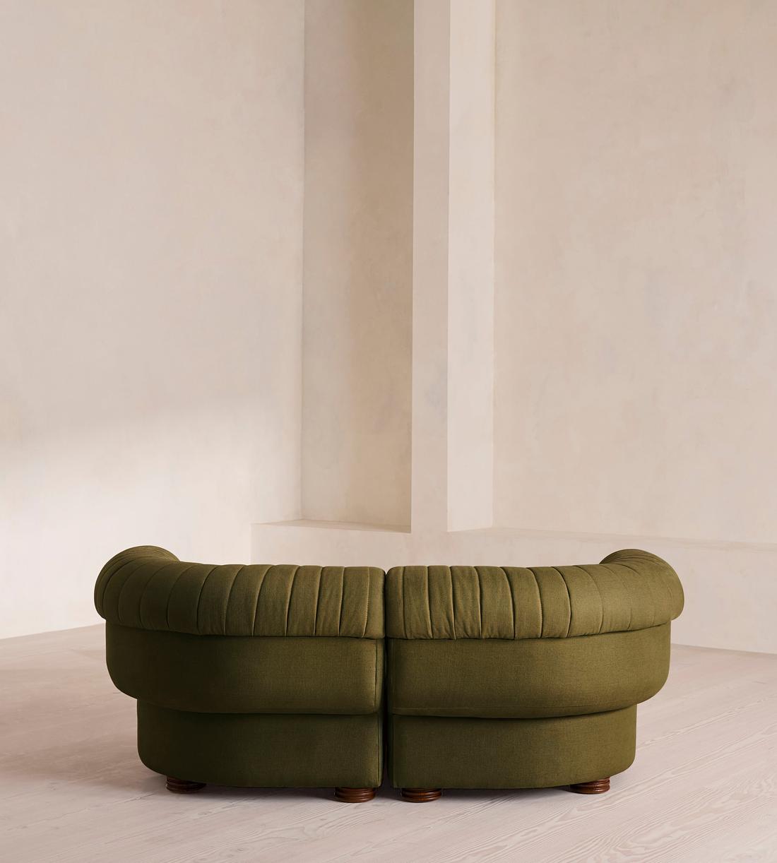 Rava Modular Sofa - Three Seater - Linen - Olive - Images - Image 4