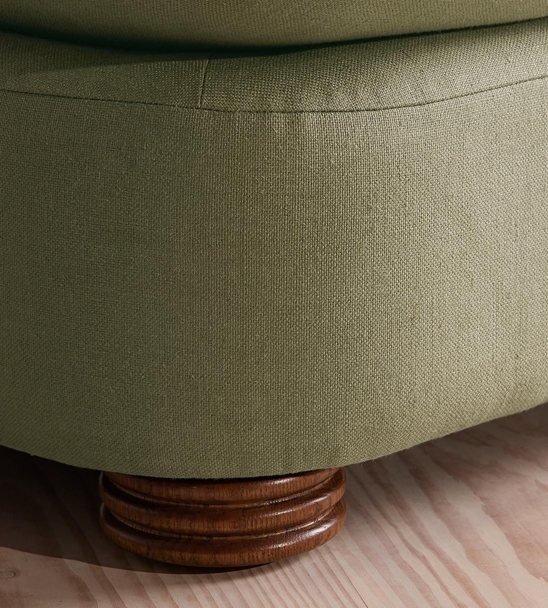Rava Sectional Sofa - Three Seater - Linen - Sage - US - Images - Image 6