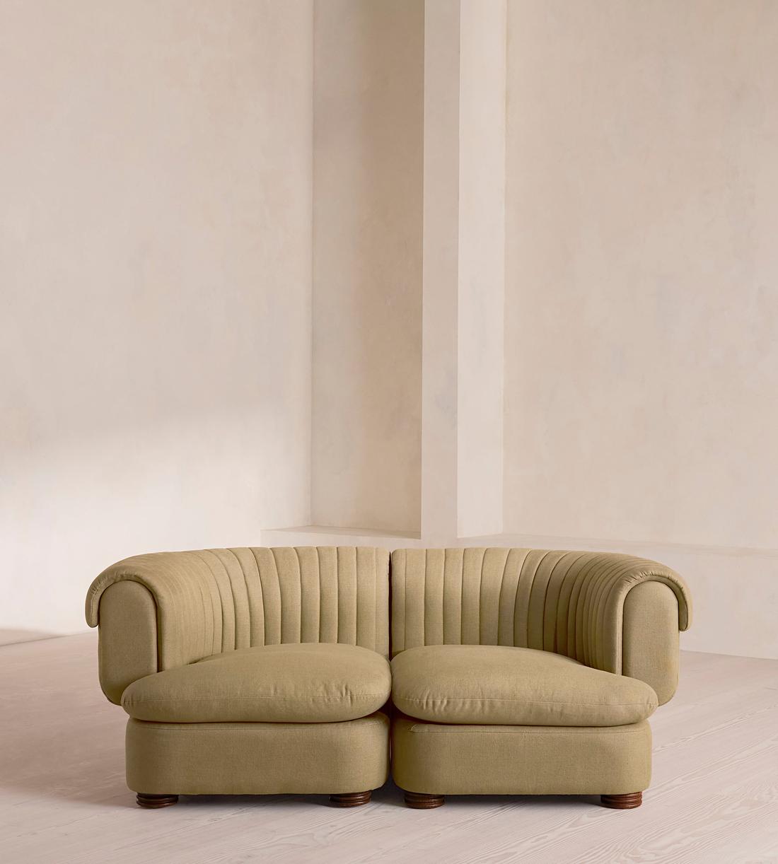 Rava Modular Sofa - Three Seater - Linen - Wheat - Listing - Image 1