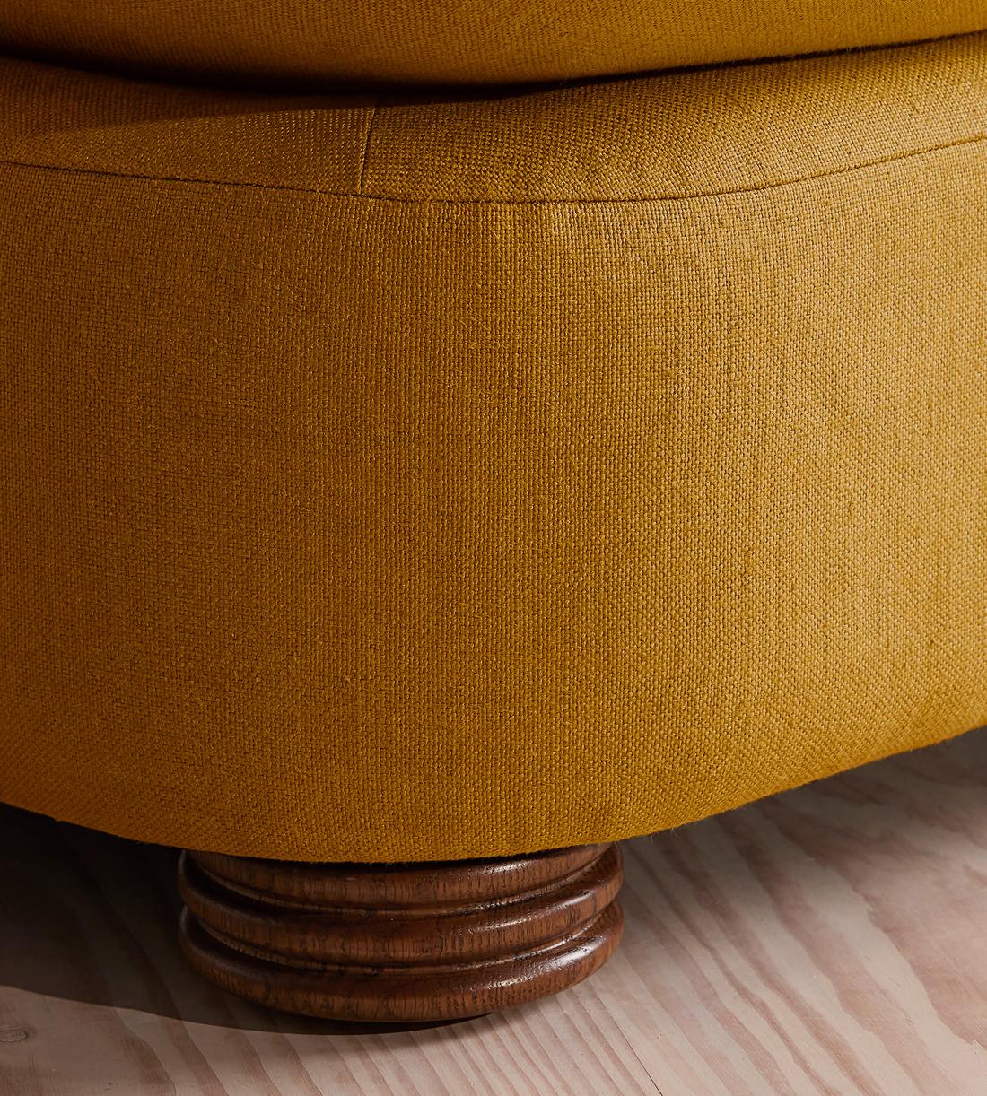 Rava Sectional Sofa - Three Seater - Linen - Turmeric - US - Images - Image 6