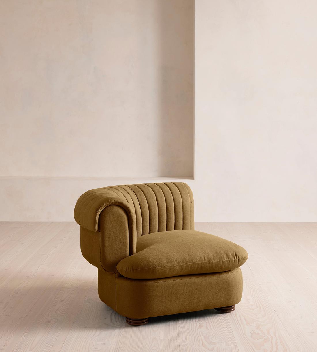 Rava Modular Sofa - Left Arm Module - Linen - Ochre - Image 2