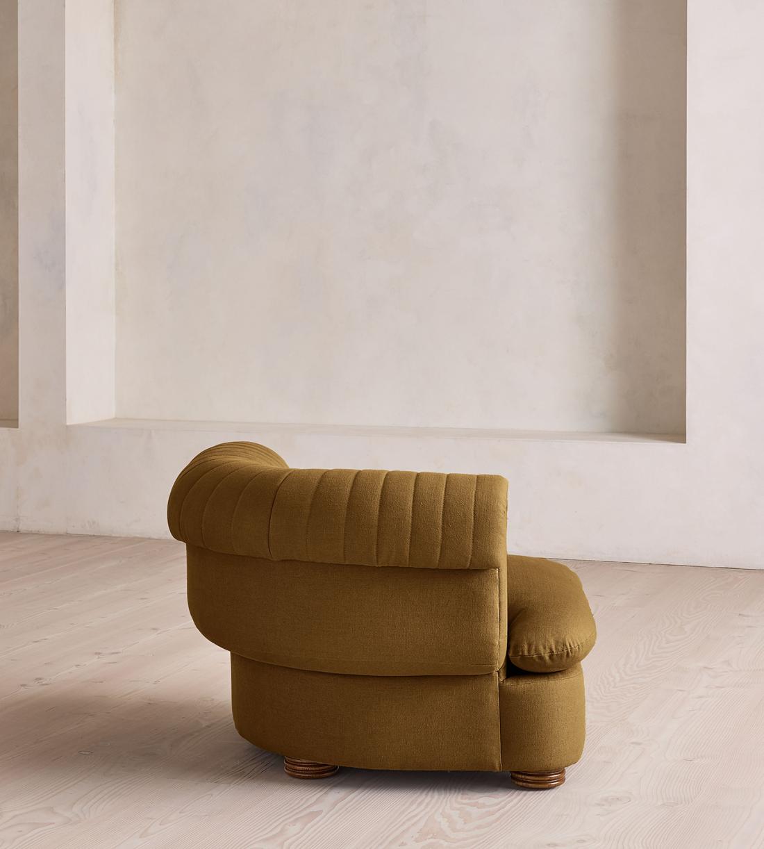 Rava Ottoman - Linen - Ochre - Image 3
