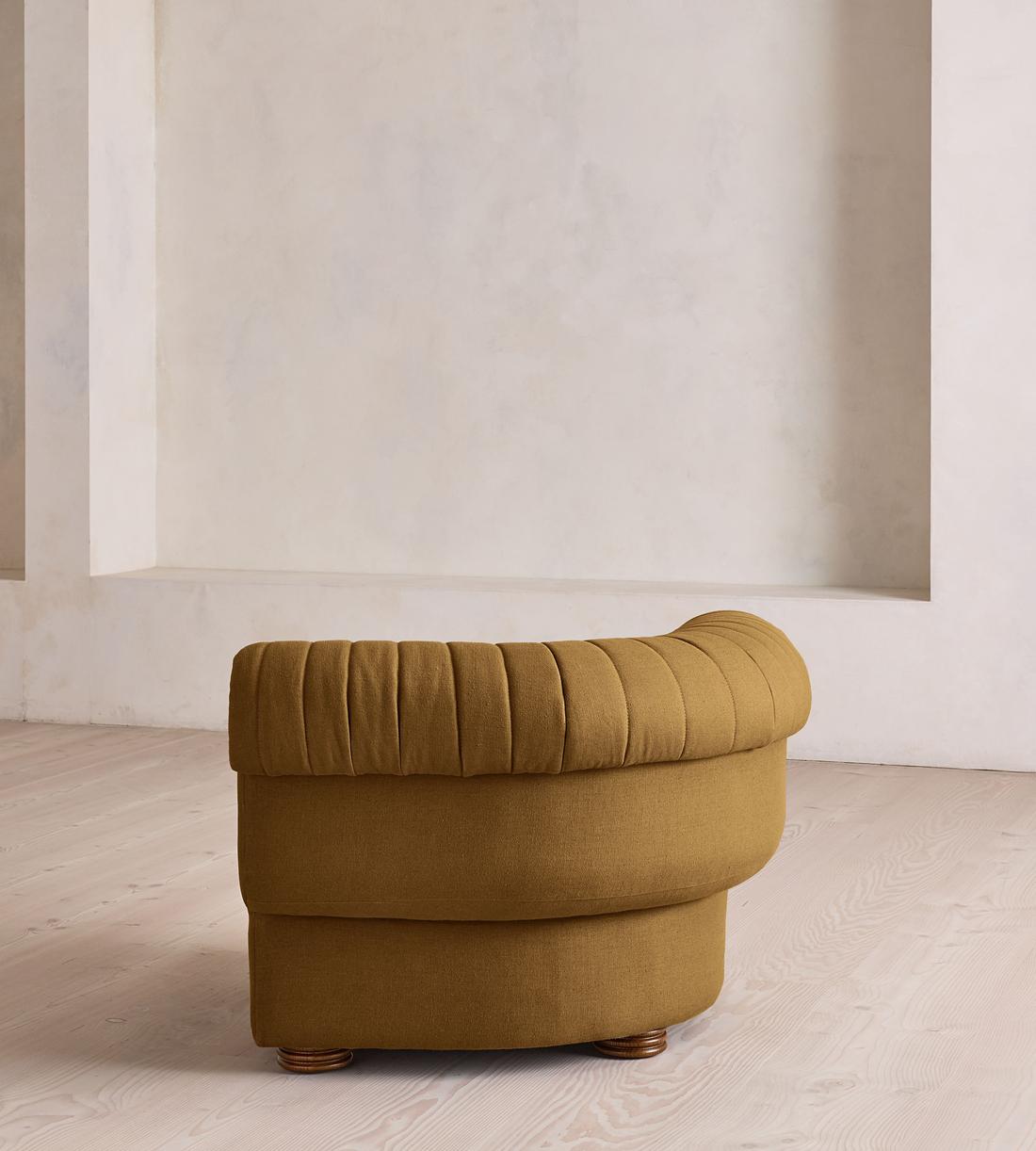 Rava Modular Sofa - Left Arm Module - Linen - Ochre - Image 4