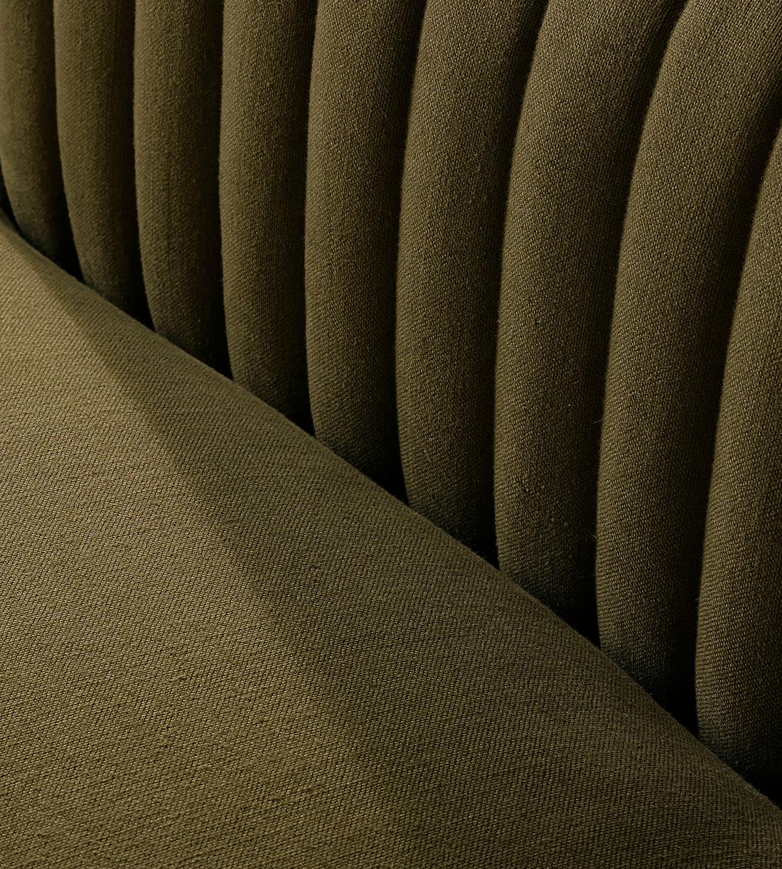 Rava Modular Sofa - Corner Module - Linen - Olive - Image 5