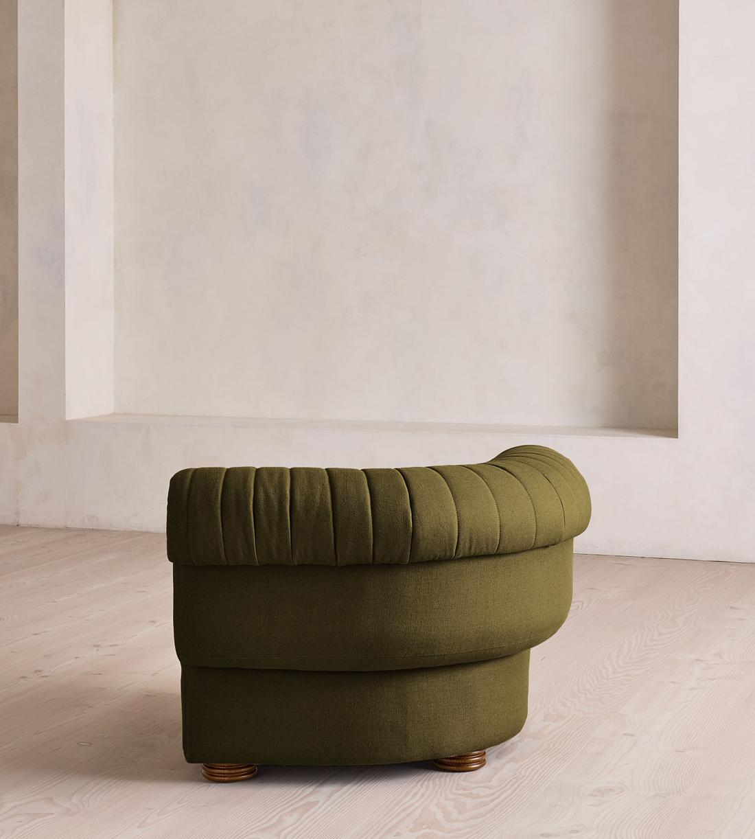Rava Sectional Sofa - Left Arm Module - Linen - Olive - US - Image 4
